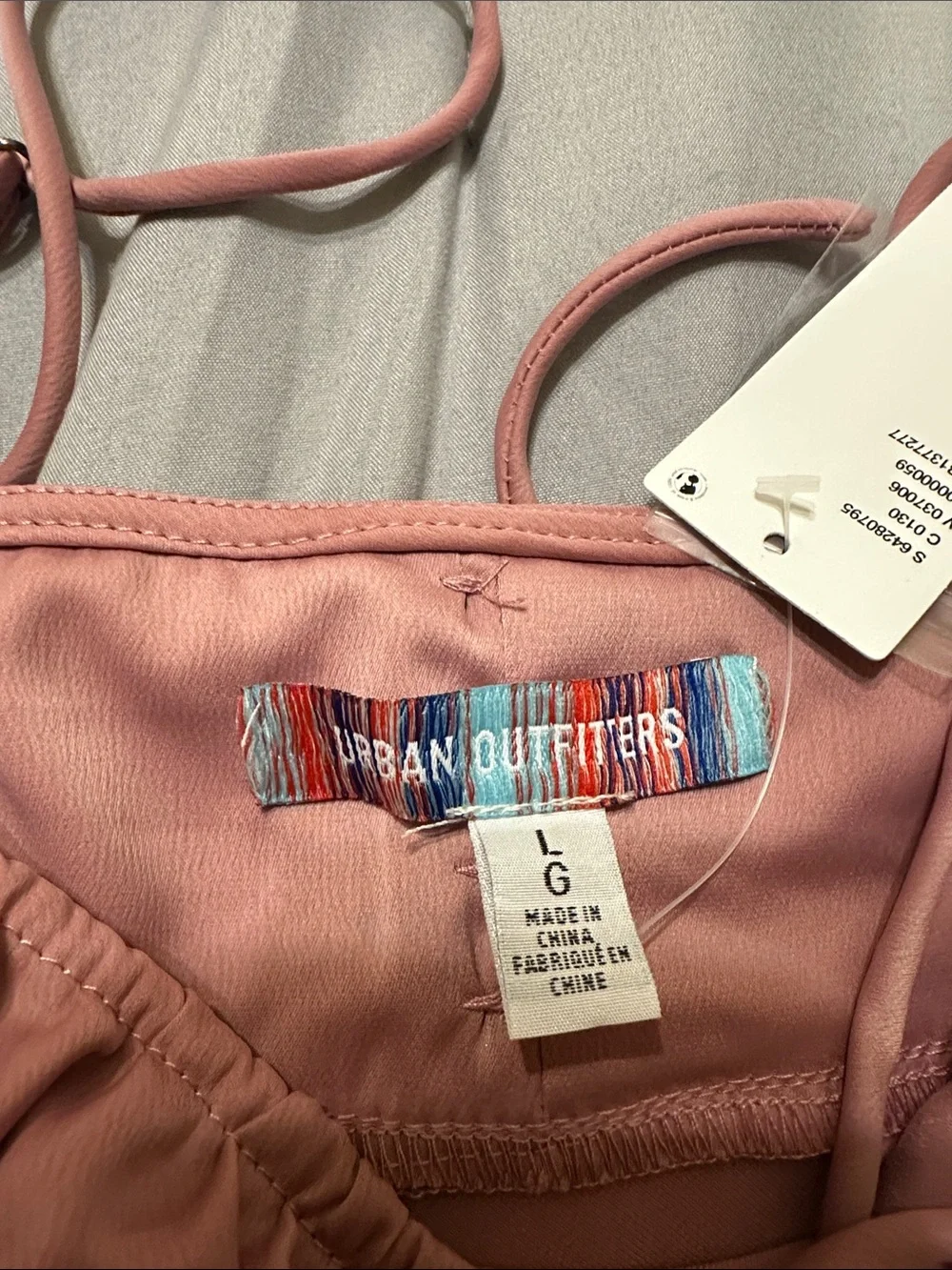 Urban Outfitters Dusty Pink Lace-Trim Slip Dress